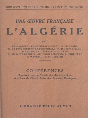 cover image of Une œuvre française